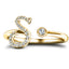 Fancy Diamond Initial 'S' Ring 0.10ct G/SI Quality in 9k Yellow Gold - All Diamond