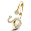 Fancy Diamond Initial 'S' Ring 0.10ct G/SI Quality in 9k Yellow Gold