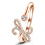 Fancy Diamond Initial 'X' Ring 0.10ct G/SI Quality in 9k Rose Gold