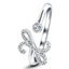 Fancy Diamond Initial 'X' Ring 0.10ct G/SI Quality in 9k White Gold - All Diamond