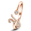 Fancy Diamond Initial 'Y' Ring 0.12ct G/SI Quality in 9k Rose Gold