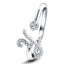 Fancy Diamond Initial 'Y' Ring 0.12ct G/SI Quality in 9k White Gold
