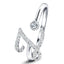 Fancy Diamond Initial 'Z' Ring 0.16ct G/SI Quality in 9k White Gold