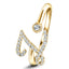 Fancy Diamond Initial 'Z' Ring 0.16ct G/SI Quality in 9k Yellow Gold