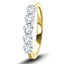 Five Stone Diamond Ring with 0.50ct G/SI Quality in 18k Yellow Gold - All Diamond