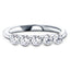 Five Stone Diamond Ring with 1.00ct G/SI Quality in 18k White Gold - All Diamond