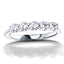 Five Stone Diamond Ring with 1.00ct G/SI Quality in Platinum - All Diamond