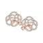Flower Diamond Earrings 0.70ct G/SI Quality 18k Rose Gold 13.5mm - All Diamond