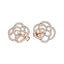 Flower Diamond Earrings 0.70ct G/SI Quality 18k Rose Gold 13.5mm
