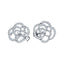 Flower Diamond Earrings 0.70ct G/SI Quality 18k White Gold 13.5mm