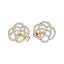 Flower Diamond Earrings 0.70ct G/SI Quality 18k Yellow Gold 13.5mm