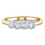 Four Stone Round Diamond Ring with 0.45ct G/SI in 18k Yellow Gold - All Diamond