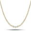 Graduated Rub Over Diamond Tennis Necklace 3.85ct G/SI 18k Yellow Gold