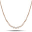 Graduated Rub Over Diamond Tennis Necklace 7.80ct G/SI 18k Yellow Gold
