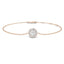 Halo Diamond Bracelet 0.30ct G/SI Quality in 18k Rose Gold - All Diamond