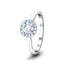 Certified Halo Diamond Engagement Ring with 0.35ct G/SI in 18k White Gold