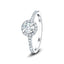 Certified Halo Side Stone Diamond Engagement Ring 0.90ct G/SI 18k White Gold