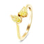 Heart and Pear 0.90ct Yellow Diamond Two Stone Ring in 18k Yellow Gold