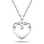 Heart Pendant 0.02ct Diamond 18K White Gold - All Diamond