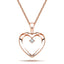 Heart Pendant 0.02ct Diamond 9K Rose Gold