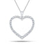 Heart Shape 0.50ct Diamond Pendant in 18K White Gold