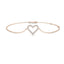 Heart Shape Diamond Bracelet 0.10ct G/SI Quality in 18k Rose Gold - All Diamond