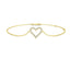 Heart Shape Diamond Bracelet 0.10ct G/SI Quality in 18k Yellow Gold