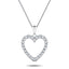 Heart Style Round 0.55ct Diamond Pendant 18K White Gold