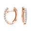 Hoop Diamond Earrings 0.30ct G/SI Quality in 18k Rose Gold