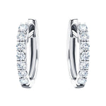 Hoop Diamond Earrings 0.30ct G/SI Quality in 18k White Gold - All Diamond