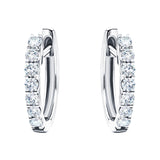 Hoop Diamond Earrings 0.30ct G/SI Quality in 18k White Gold - All Diamond