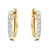 Hoop Diamond Earrings 0.30ct G/SI Quality in 18k Yellow Gold - All Diamond