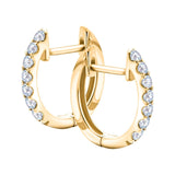 Hoop Diamond Earrings 0.30ct G/SI Quality in 18k Yellow Gold - All Diamond