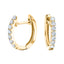 Hoop Diamond Earrings 0.30ct G/SI Quality in 18k Yellow Gold