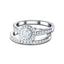 Matching Diamond Engagement & Wedding Ring 0.75ct G/SI 18k White Gold - All Diamond