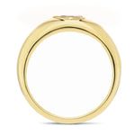 Mens Gypsy Set Pear Diamond Ring 0.25ct G/SI Quality 9k Yellow Gold - All Diamond