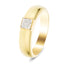 Mens Gypsy Set Princess Diamond Ring 0.40ct G/SI Quality 9k Yellow Gold