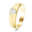 Mens Gypsy Set Trillion Diamond Ring 0.45ct G/SI Quality 9k Yellow Gold