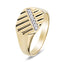 Mens Signet Ring with 0.10ct Diamonds in G/SI Quality 9k Yellow Gold - All Diamond