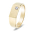 Mens Single Diamond Signet Ring 0.06ct G/SI Quality 9k Yellow Gold