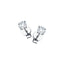 Modern Diamond Stud Earrings 0.50ct G/SI Quality in 18k White Gold - All Diamond