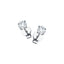 Modern Diamond Stud Earrings 0.60ct G/SI Quality in 18k White Gold - All Diamond