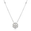 Moveable Diamond Cluster Necklace Pendant 0.70ct 18k Gold 13.0mm - All Diamond