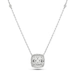 Moveable Diamond Cluster Necklace Pendant 1.25ct 18k Gold 13.0mm - All Diamond
