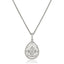 Moveable Diamond Cluster Pendant Necklace 0.45ct 18k Gold 12.0mm - All Diamond