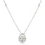 Moveable Diamond Cluster Pendant Necklace 0.60ct 18k Gold 12.0mm - All Diamond
