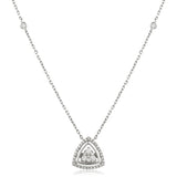 Moveable Diamond Cluster Pendant Necklace 0.60ct 18k Gold 13.0mm - All Diamond