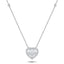 Moveable Diamond Cluster Pendant Necklace 0.65ct 18k Gold 13x14