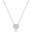 Moveable Diamond Cluster Pendant Necklace 0.80ct 18k Gold 13x14