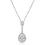 Moveable Diamond Cluster Pendant Necklace 1.00ct 18k Gold 12.0mm